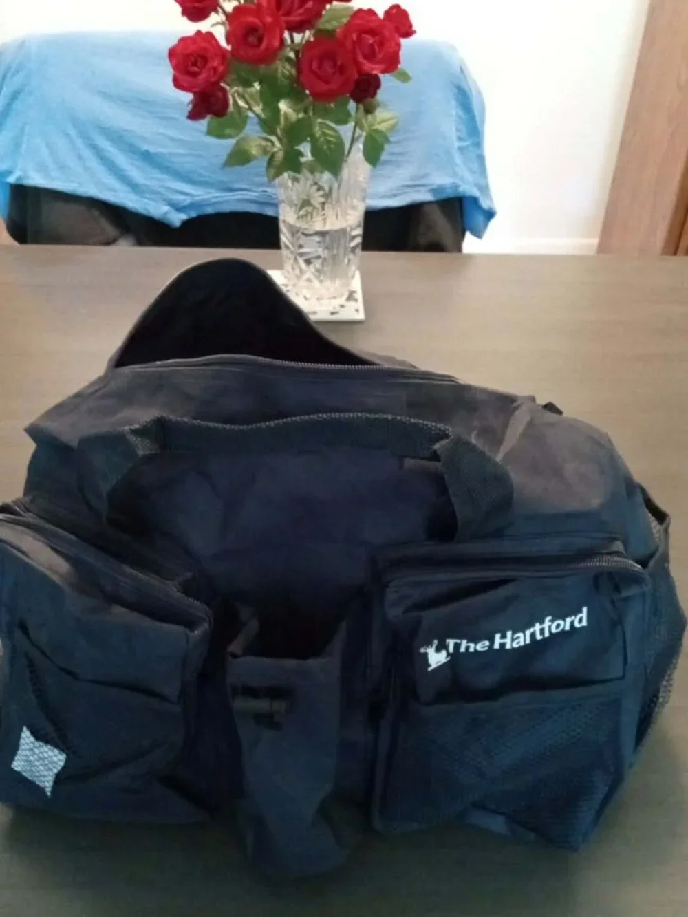 Brand New Duffel Bag w/Shoulder Strap Mesh Front&Side Pockets Lightweight Canvas